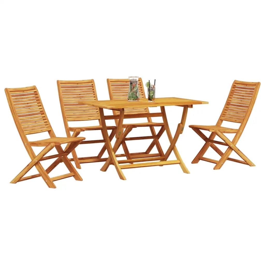 vidaXL Set da Pranzo per Giardino 5 pcs Marrone