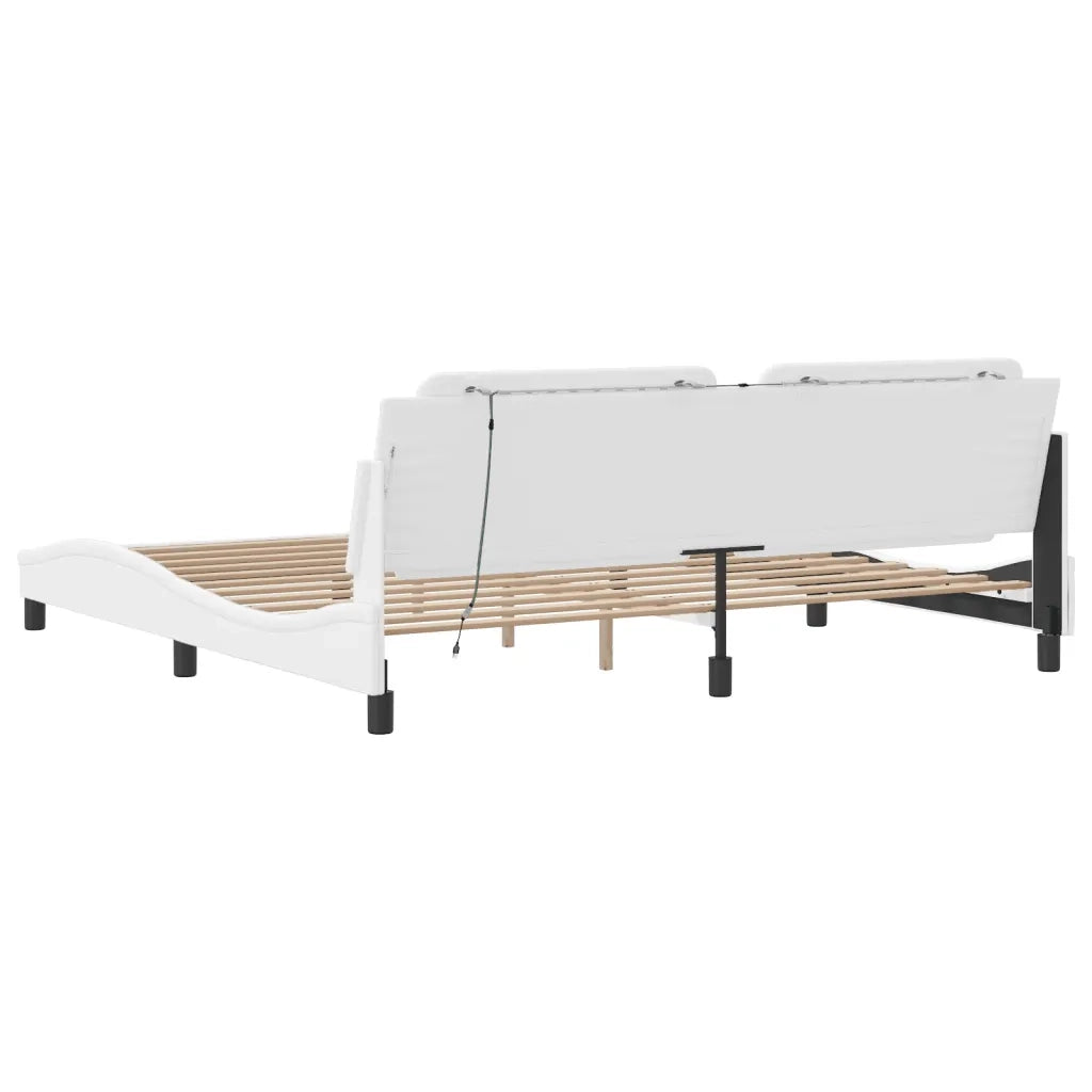 Giroletto con LED senza Materasso Zadar Bianco 200x200 cm 3214132