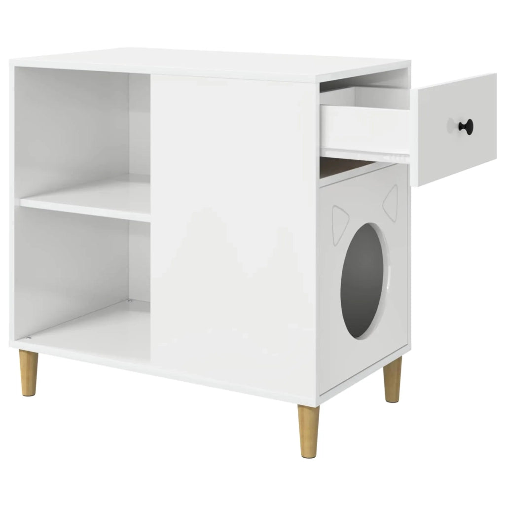 Casa per Gatti Bianco Lucido 72 x 42.5 x 70 cm CFW9254325