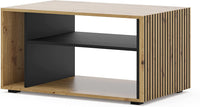 MOBILE TAVOLINO DA CAFFE' PORTA PC AURIS 87x55x45cm NERO OPACO ROVERE