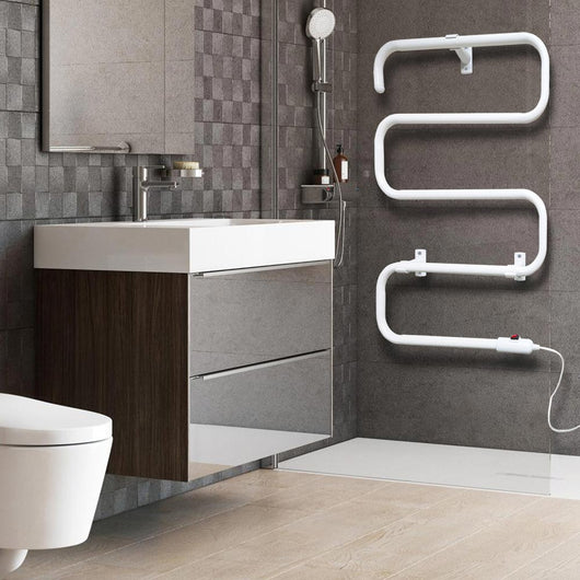Scaldasalviette Termoarredo Elettrico Bagno 2in1 Asciugabiancheria 4 Elementi