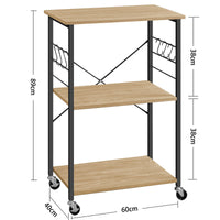 Valora CABINET ON WHEELS Scaffale da cucina Sonoma x1