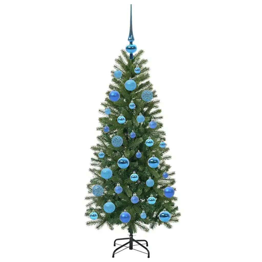Albero di Natale | Decorazioni natalizie artificiale con 150 LED Verde 120 cm PE e PVC