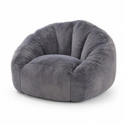 Pouf a pera 98x98x60 cm poliestere grigio， memory foam per lettura e relax