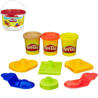 Playdoh Mini Secchiello 3 Barattolini Plastilina + Accessori Gioco Assortiti