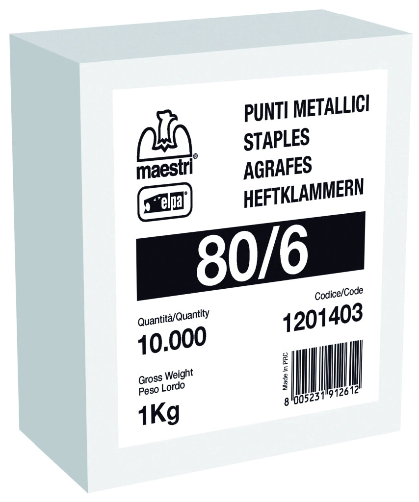 Romeo Maestri PUNTI PER FISSATRICI IN SCATOLA  mod. 80/6 mm. 6 galvanizzati 10.00 MG