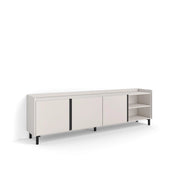 Mobile TV Soggiorno, 207x61x35 cm, Per TV fino a 80", Design industriale, Beige