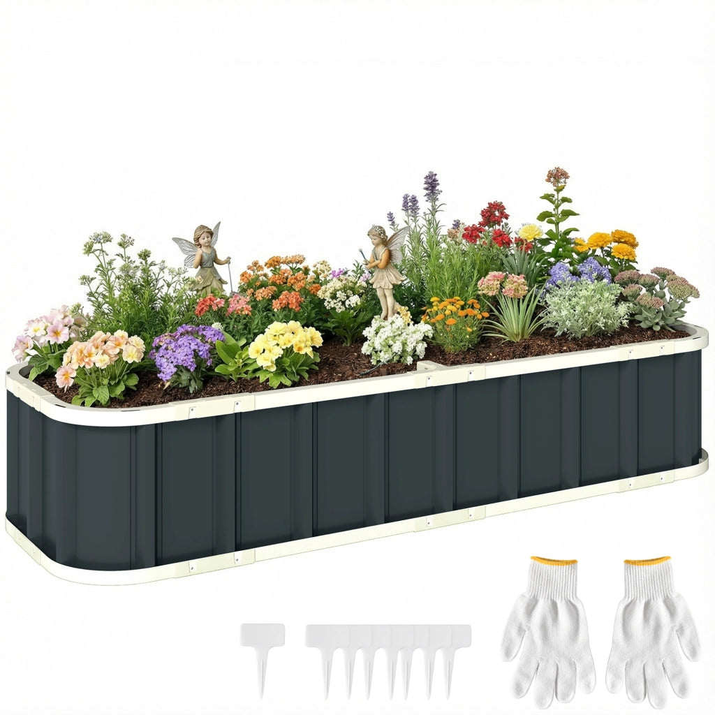 Letto da giardino ¨C zephmum ¨C 165x52x31 cm grigio scuro acciaio