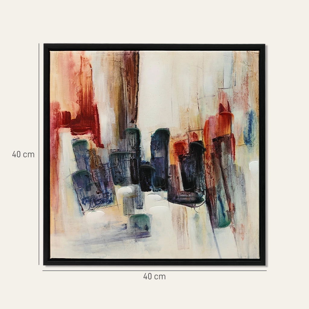 Quadro astratto su tela ¨C zephmum ¨C 40x40 cm 2 pezzi multicolore