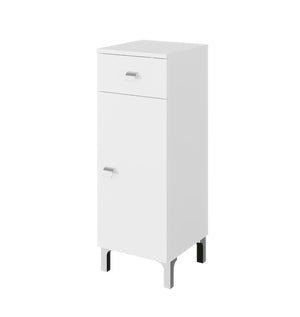 Mobiletto da Bagno Basso Bianco Piccolo Semplice Moderno 1 Anta 1 Cassetto