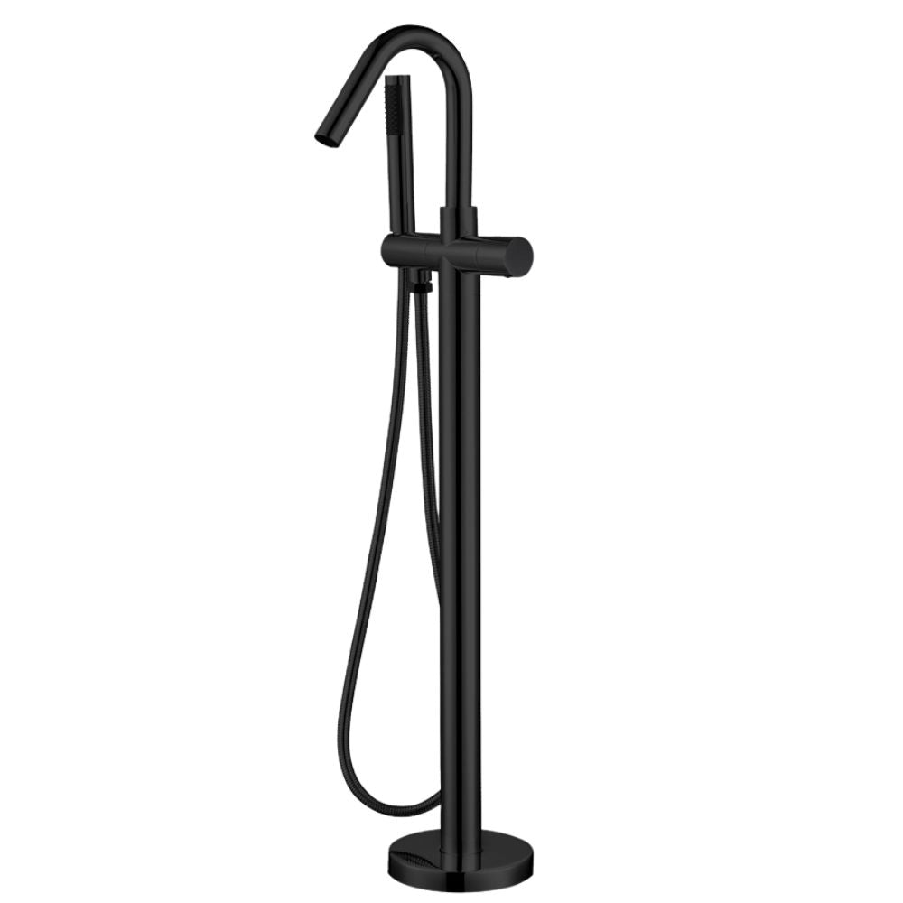 Ogomondo miscelatore a pavimento per vasca freestanding black delhi in ottone *** tinta nero, confezione 1