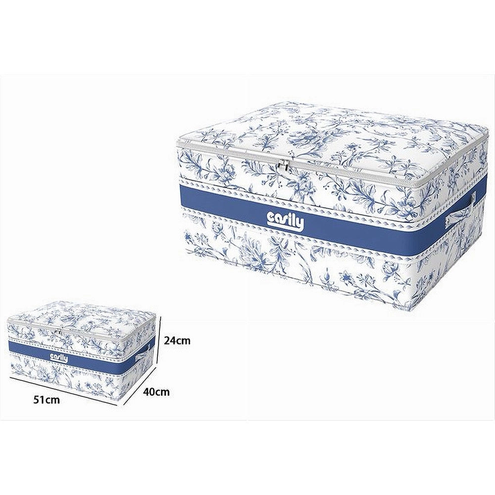 Trade Shop - Box Portatutto Scatola Salvaspazio Contenitore Organizer 51x40x24cm Fantasia 87320 -