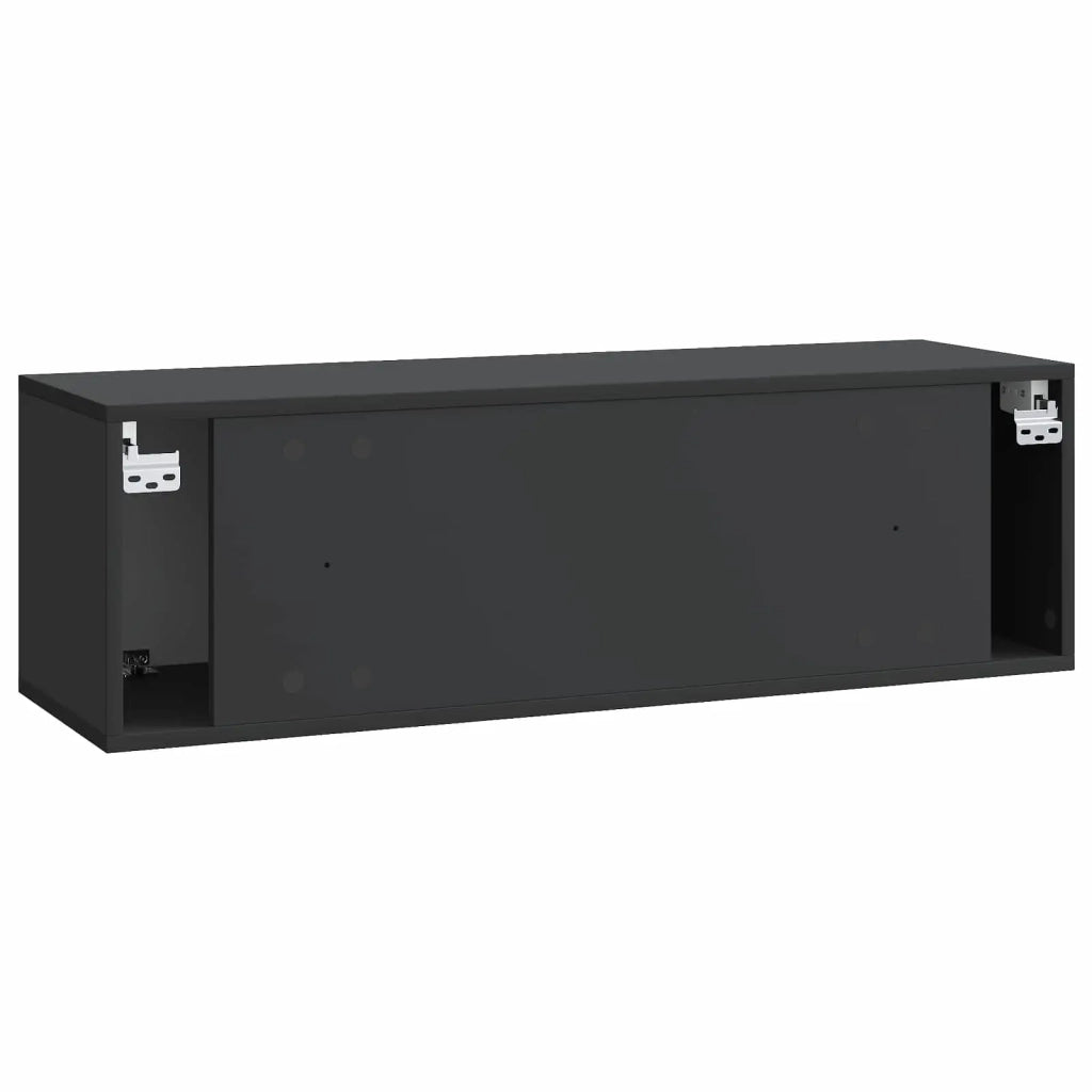 Mobile Porta TV da Muro Montaggio a parete Nero 98 x 31 x 30 cm 899066