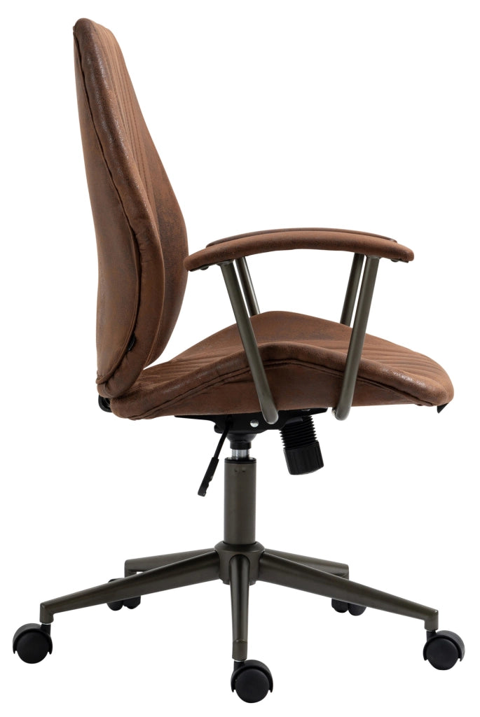 Sedia da ufficio Nampa Industrial Loft Stile antico cognac