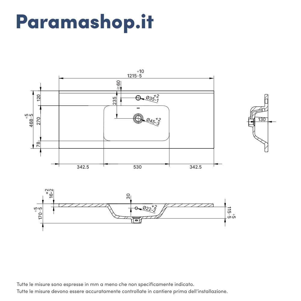 Mobile bagno sospeso 120 cm sabbia opaco un cassettone con lavabo | Bako