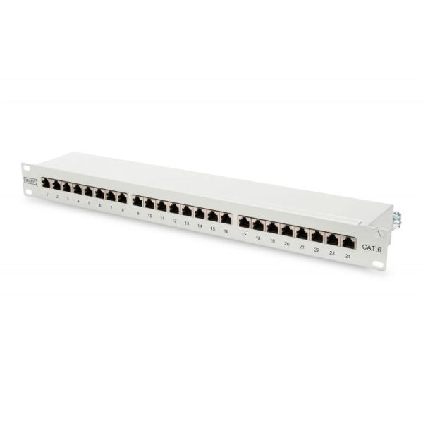 Patch panel 24 porte schermato cat.6 8 poli rack 19 bianco - DN91624S