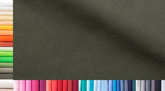 Tessuto a maglia XXL al metro | Doppio: 75 cm largo | Singolo: 150 cm largo | Colore: 15 Olio verde | 0,75 m lungo | 96% cotone, 4% elastan | Jersey | 1buy3 | Prezzo base per metro quadrato: € 11,10