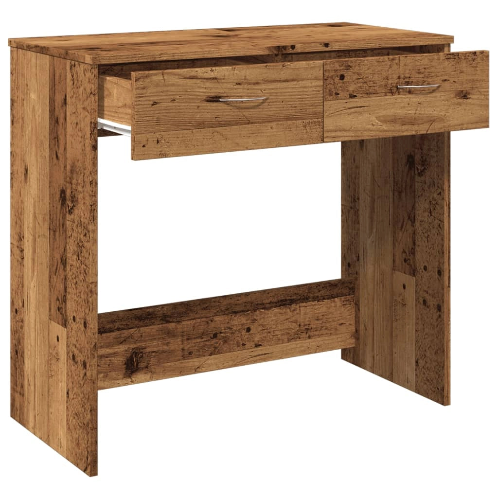 Scrivania tavolo postazione di lavoro mobile per computer studio stile legno antico 80 x 40 x 75 cm legno ingegnerizzato marrone 02_0023971