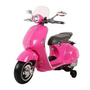 Moto Elettrica per Bambini Piaggio Vespa 946 12V con Parabrezza-Rosa