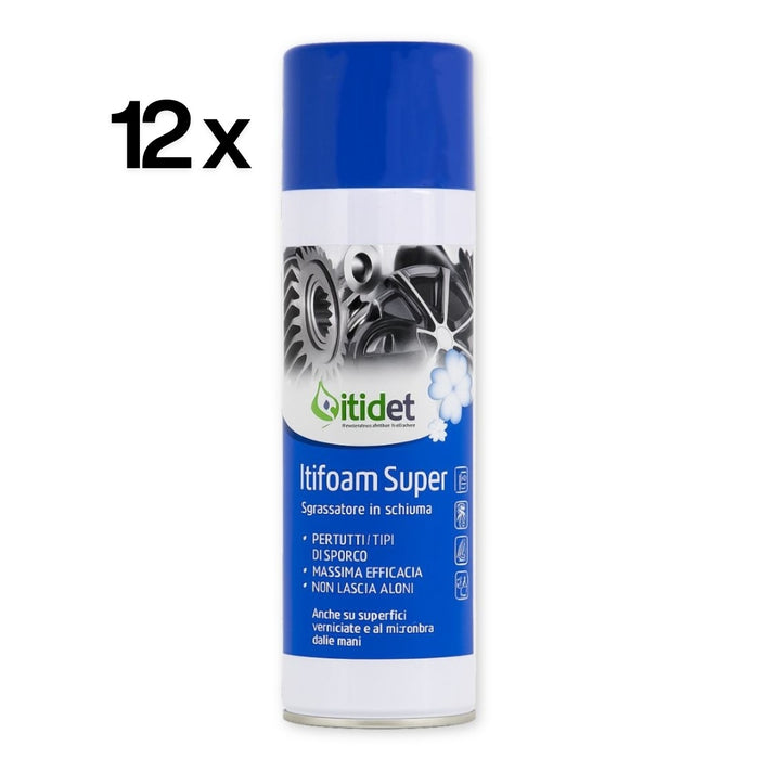 Itifoam Super 12 Pezzi x 500 ml, Schiuma Sgrassante Sciogli Grasso Unto | Itidet