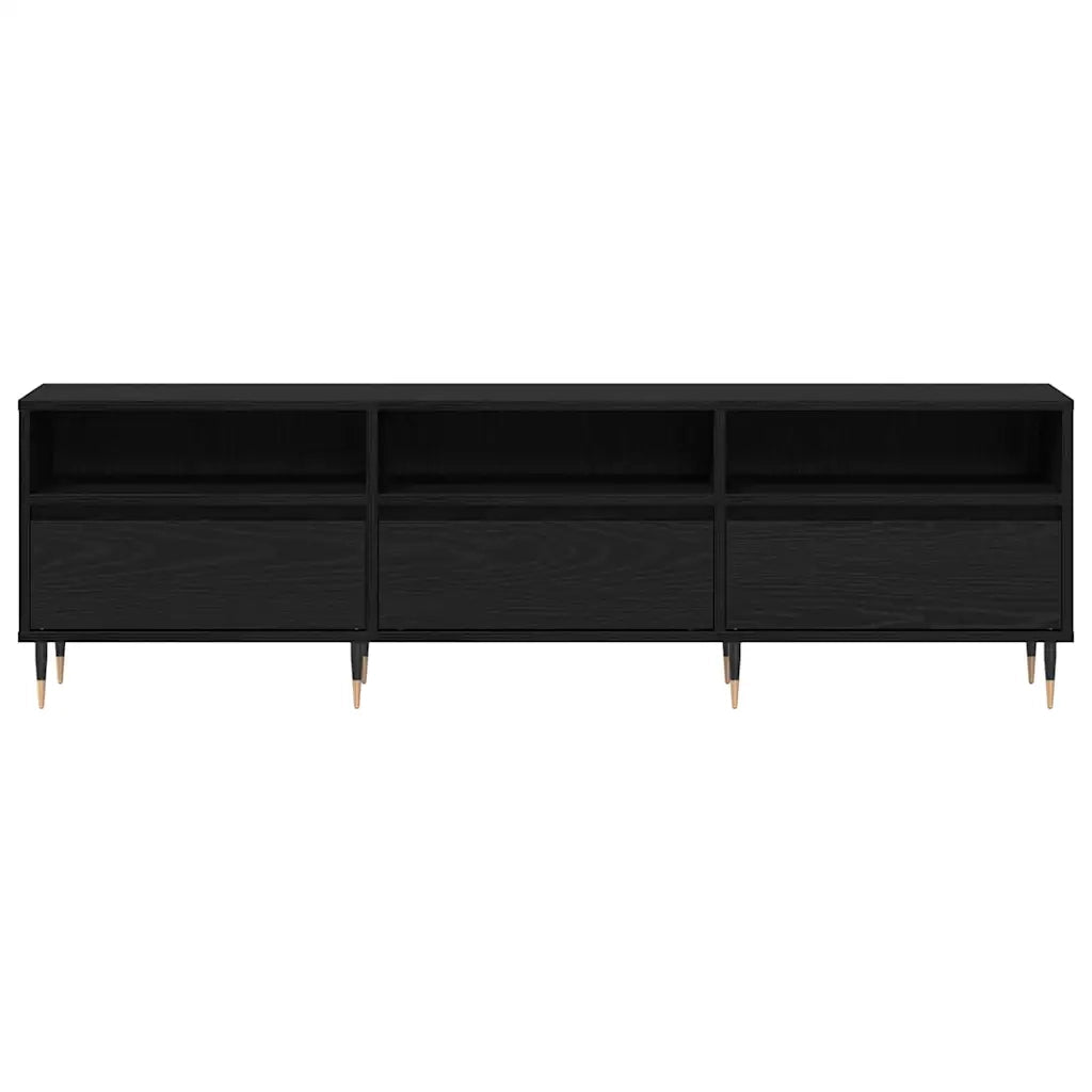 Mobile TV Rovere Nero 150 x 30 x 45 cm Legno multistrato 869075