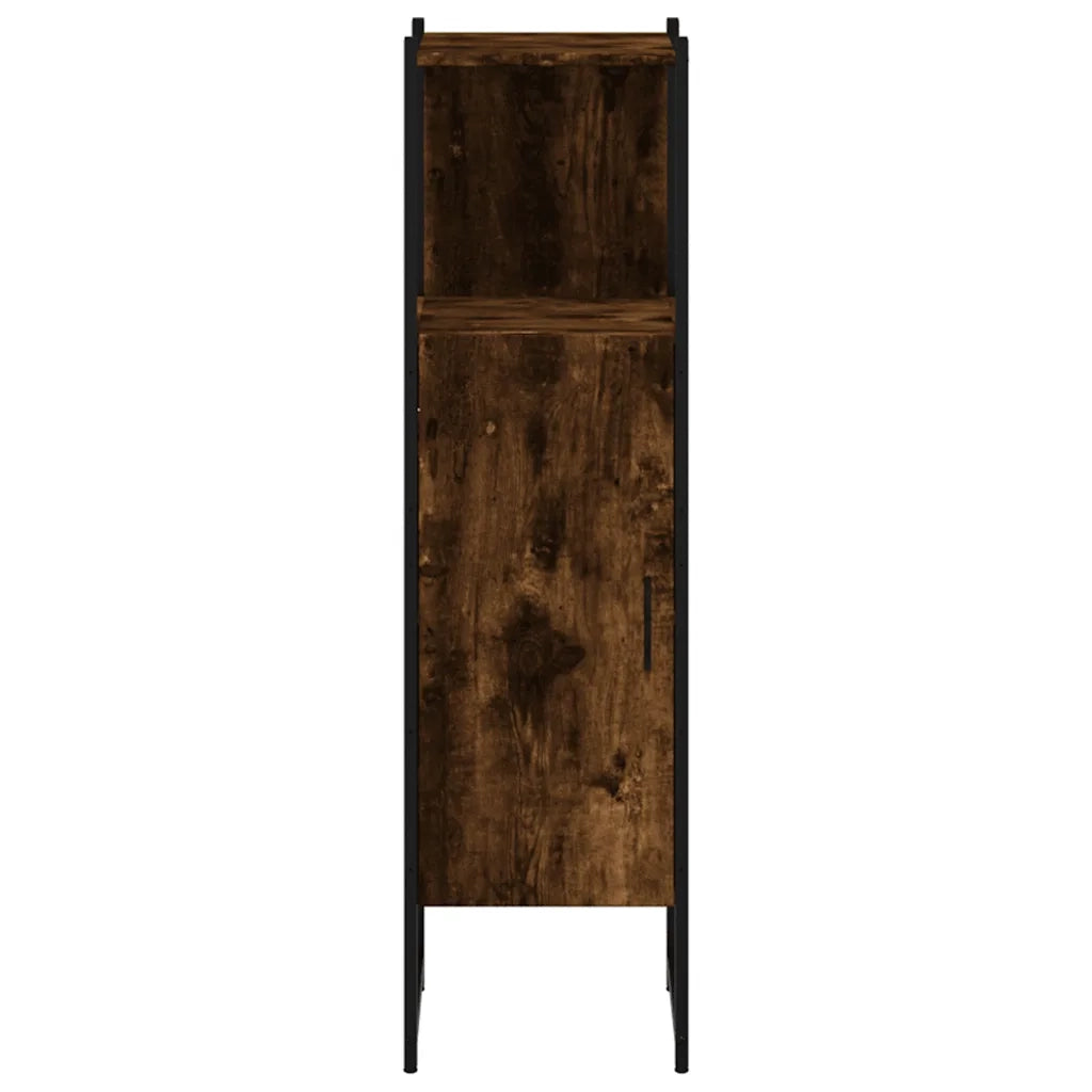 Mobile da Bagno Rovere Fumo 33x33x120,5 cm in Legno Multistrato 842468
