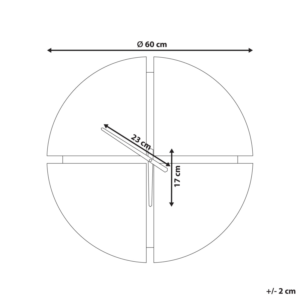 Orologio da parete di forma ovale in legno chiaro e nero 60 cm accessori per la casa camera da letto soggiorno