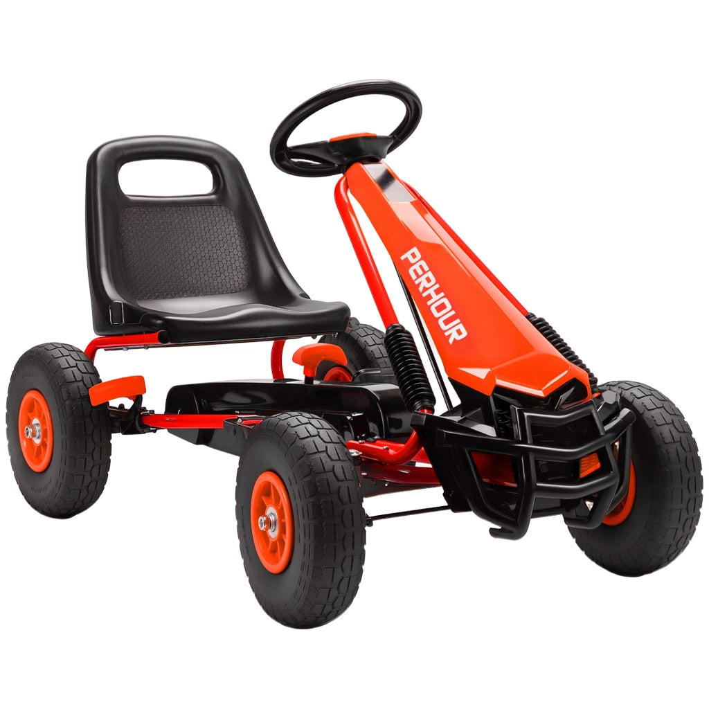 Go-Kart per bambini con sedile regolabile ¨C zephmum ¨C rosso 110x61x62 cm