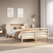Letto Libreria senza Materasso 135x190 cm in Legno di Pino 3321846