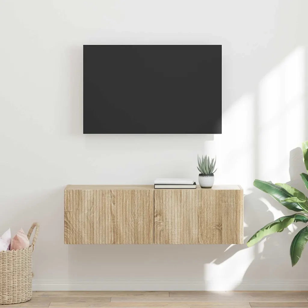 Mobile TV da parete Sonoma 98 x 31 x 29,5 cm Legno multistrato 892233