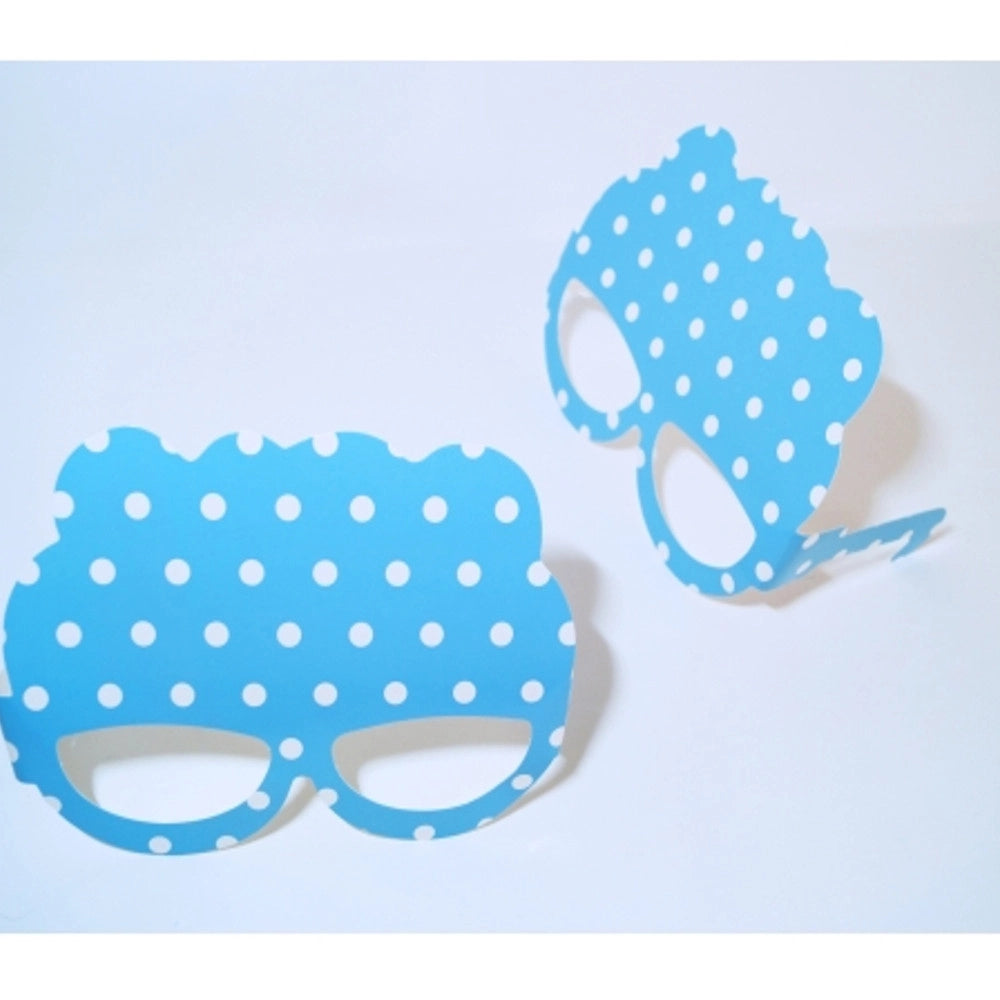 Trade Shop - Set 72 Pezzi Occhiali Azzurro Pois Sagomati In Carta 18 Anni Compleanni -