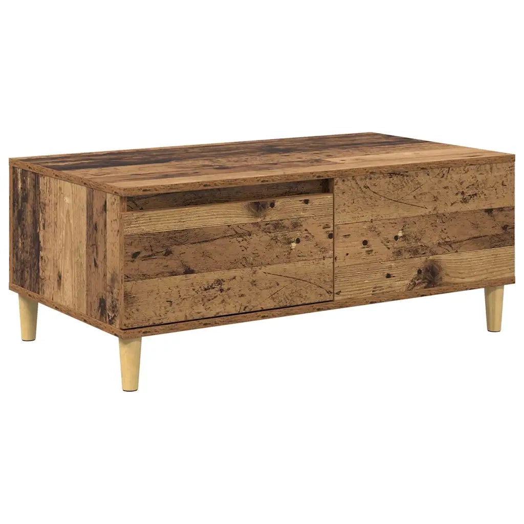 Tavolino da salotto con cassetto Legno vecchio 90 x 50 x 35 cm