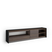 Mobile TV Soggiorno, 207x50x37 cm, Per TV fino a 80", LED, Rovere scuro e Nero