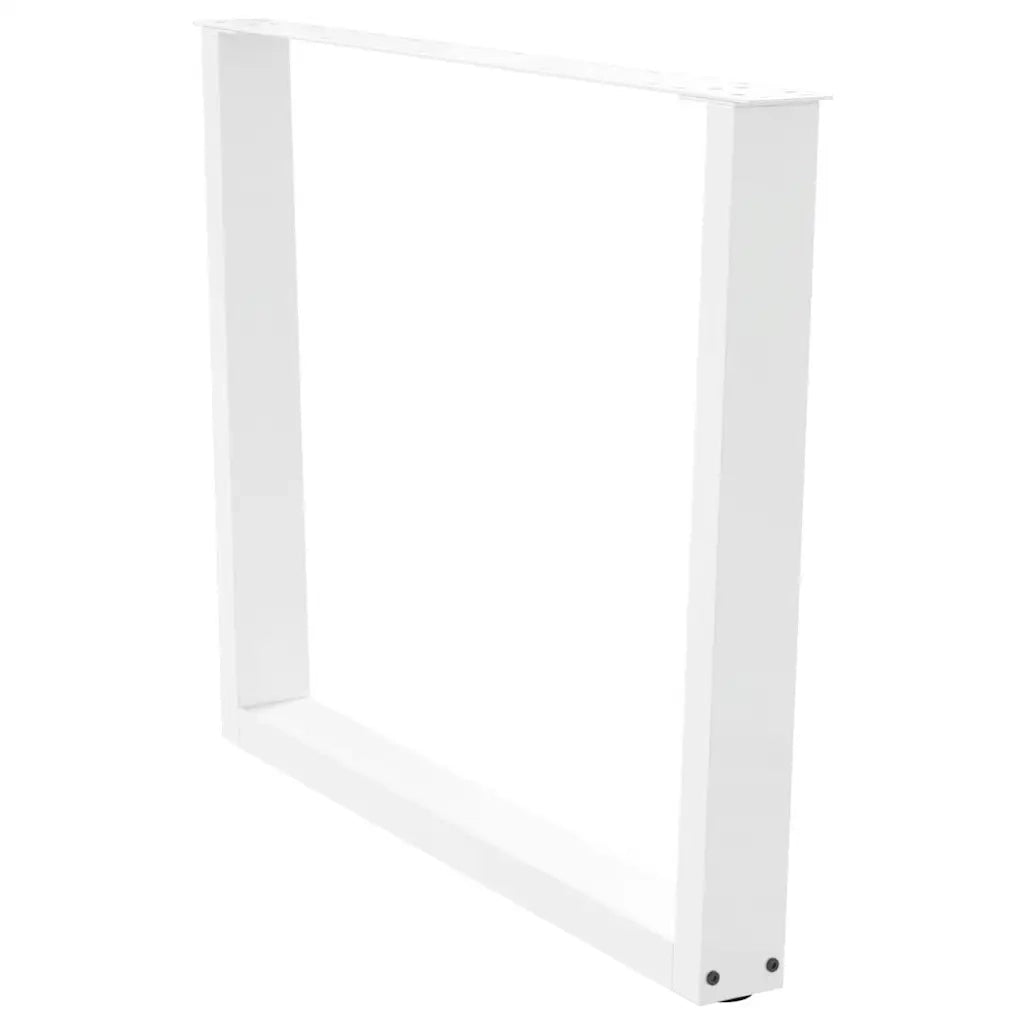 Gambe per tavolo da pranzo a forma di V 3 pz bianche 100x(72-73,3) cm in acciaio 4012673