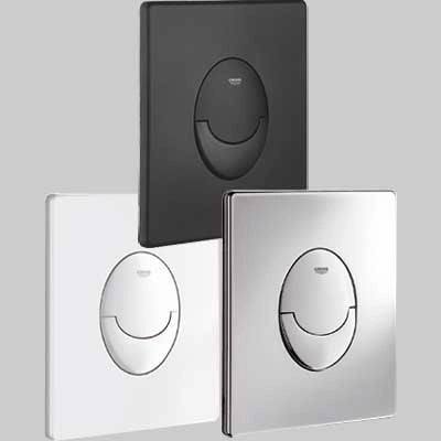 PLACCA DI COMANDO SKATE AIR DOPPIO TASTO  CROMOSATINATA     GROHE