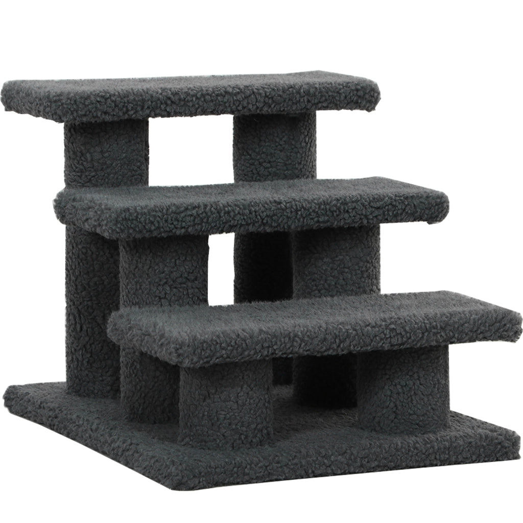 Scaletta per gatti a 3 gradini, 45 x 35 x 34 cm, grigio scuro