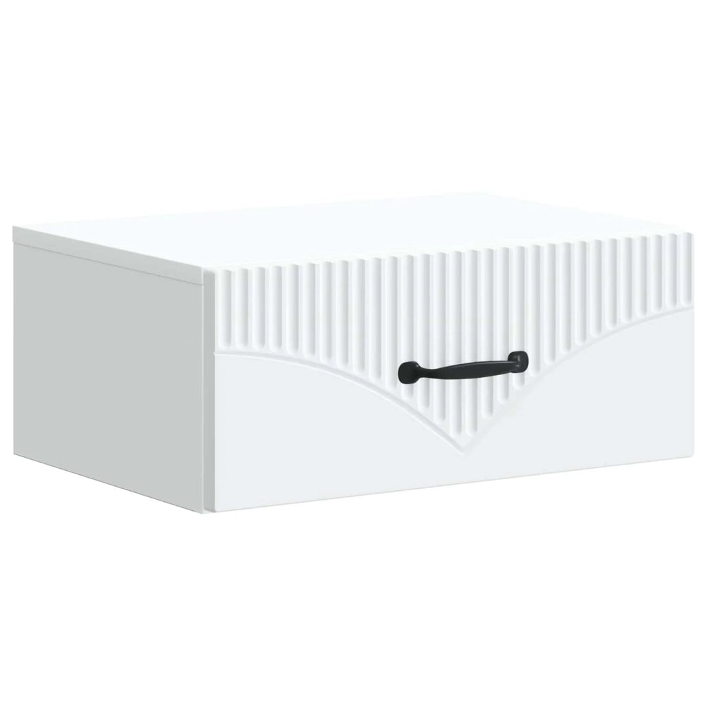 Mobiletto da notte a muro con cassetto Bianco 49 x 34,5 x 20 cm 898955
