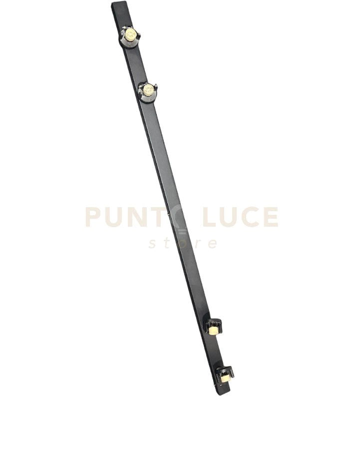 Base nera Snodo portalampada incluso 4 luci attacco GU10 120cm