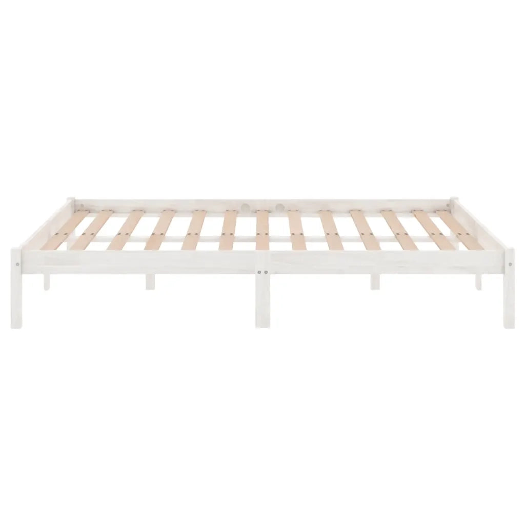 Giroletto Bianco in Legno Massello di Pino 160x200 cm 810028