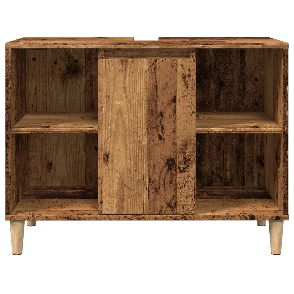Mobile da Bagno Legno Antico 80x33x60 cm in Legno Multistrato 857133