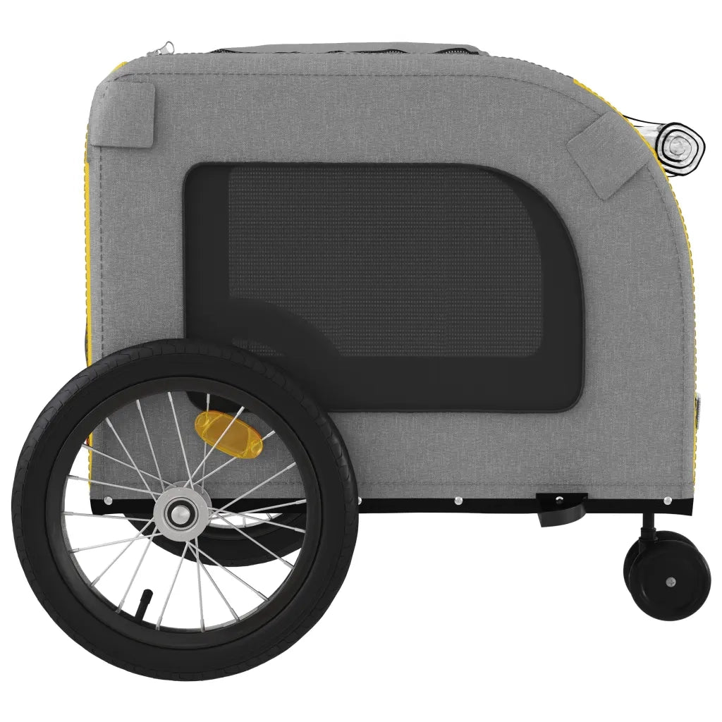 Rimorchio da Bici per Animali Giallo e Grigio Oxford e Ferro CFW2458217