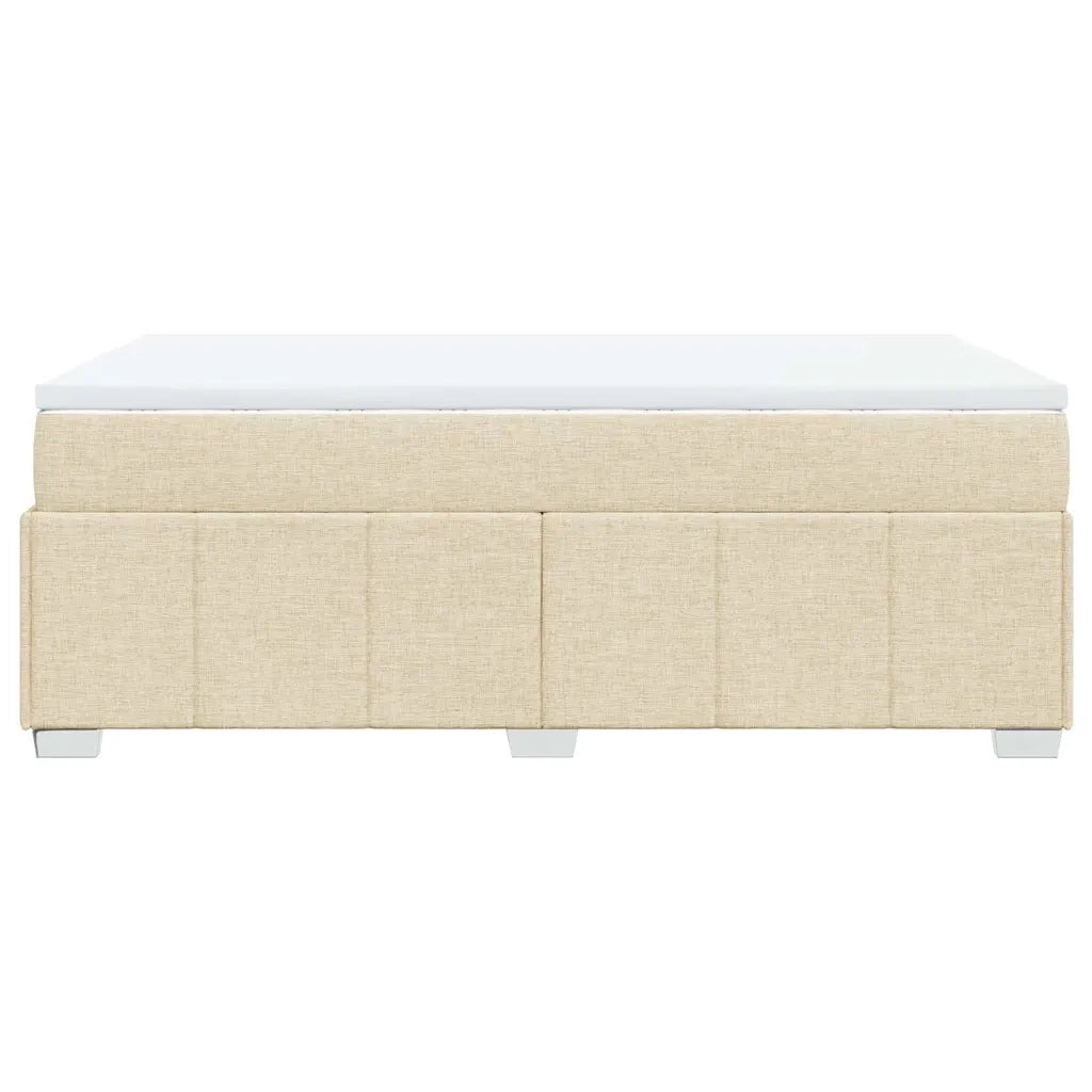 Giroletto a Molle con Materasso Crema 120x200 cm in Tessuto