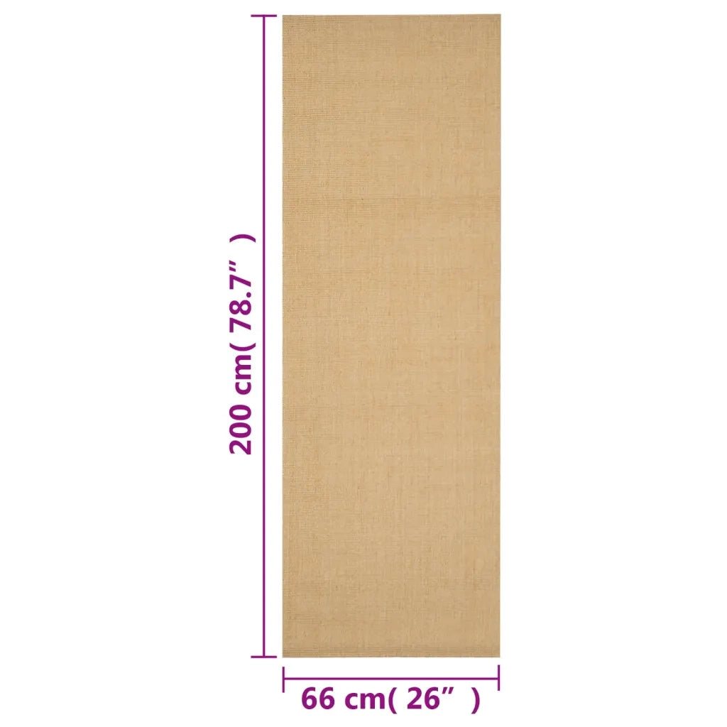 Tappeto del soggiorno | Tappeto in Sisal Naturale 66 x 200 cm