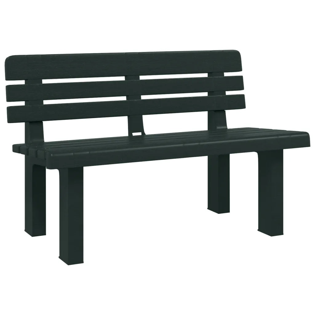 Panchina da Giardino | Panca da Giardino Verde 110x52x71 cm in Polipropilene