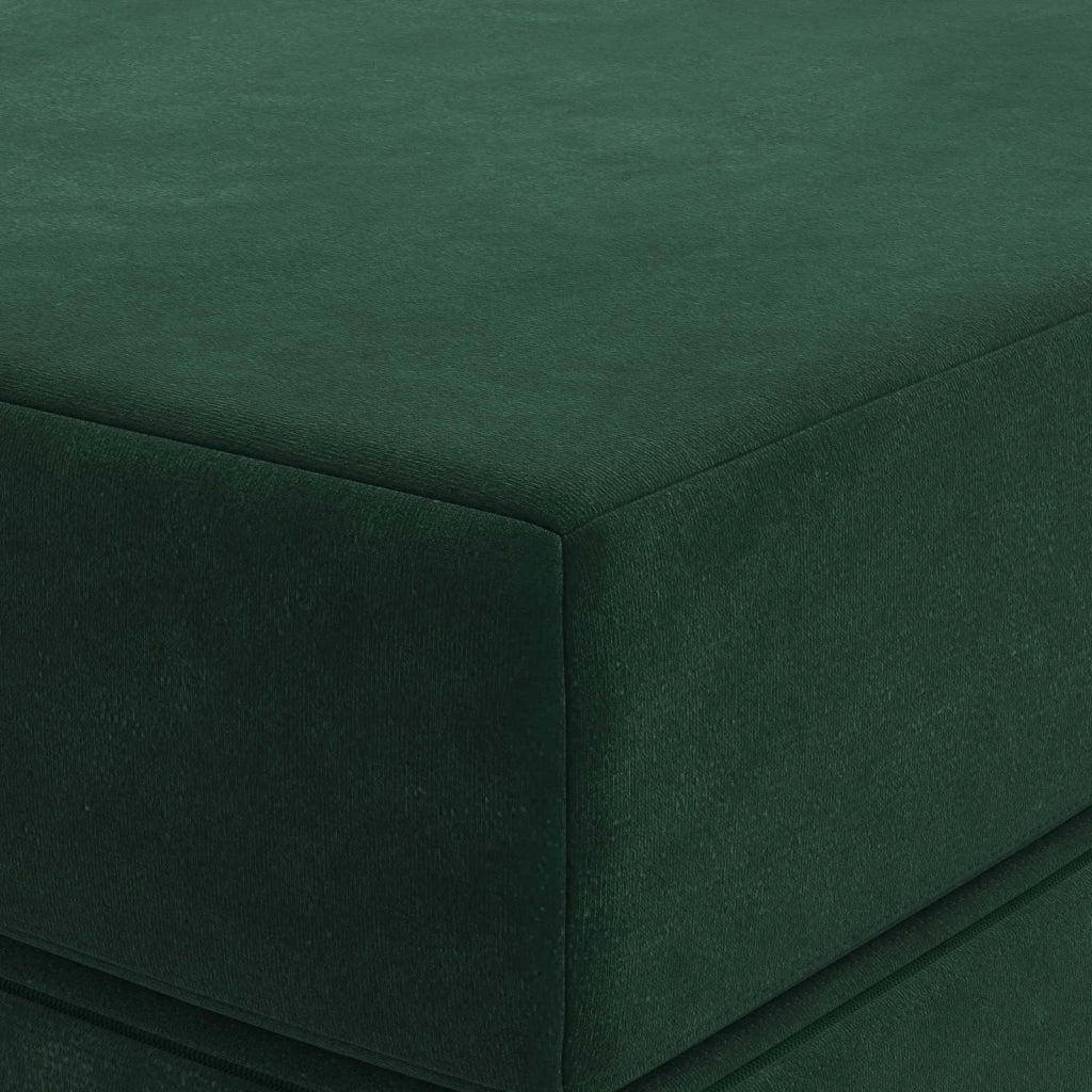 Divano Letto Pieghevole 200 x 67 x 45 cm Verde Scuro 900265