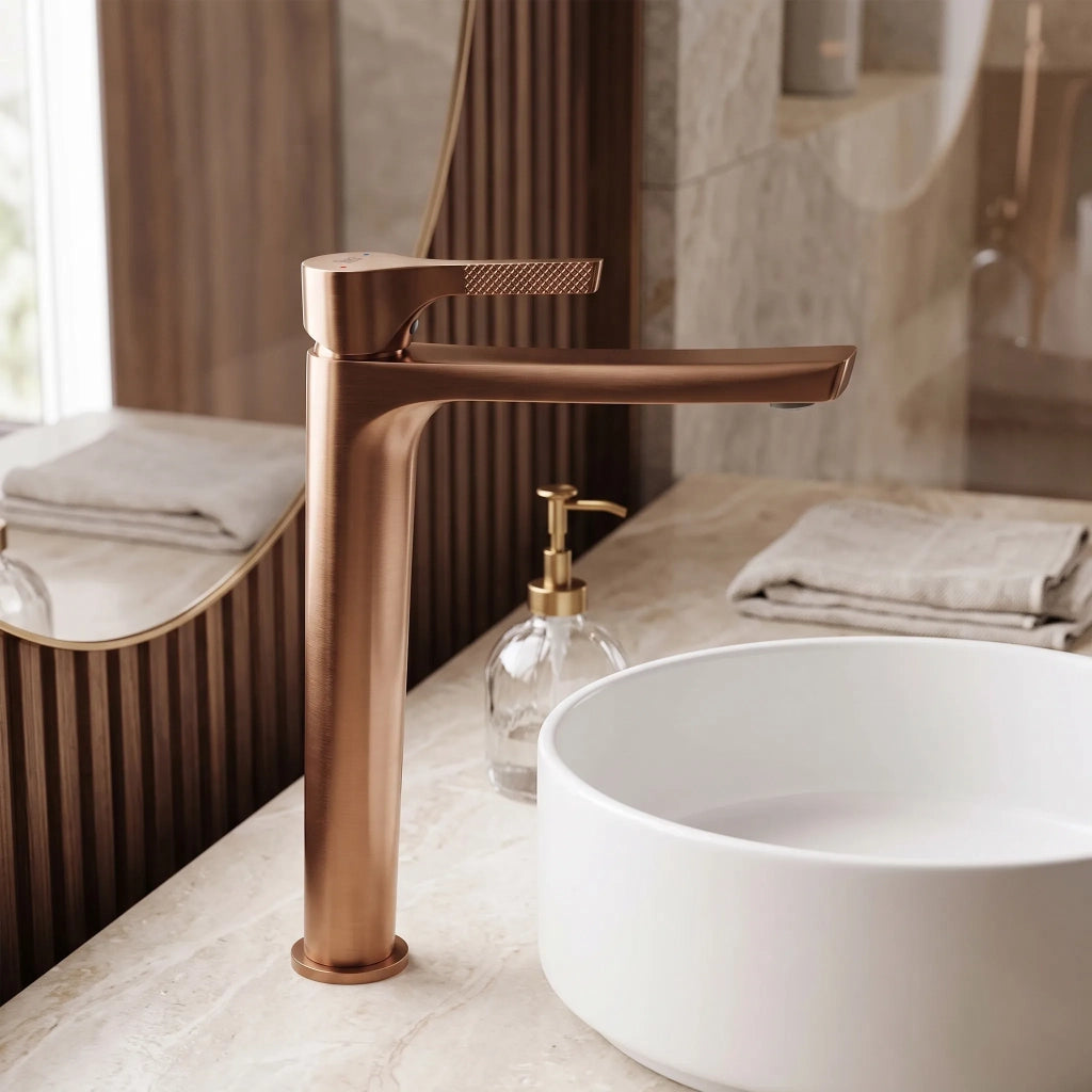 Rubinetto Da Lavabo Premium Rea Maxim Brush Copper High