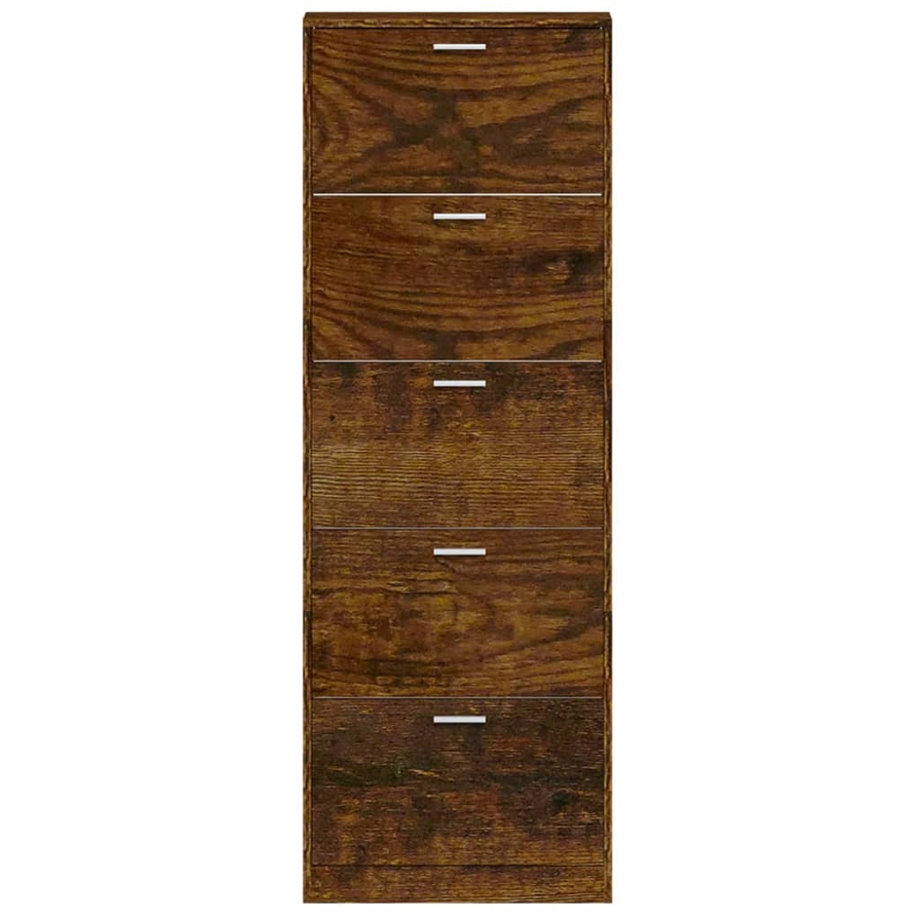 Scarpiera mobile contenitore per scarpe mobile per ingresso/corridoio/soggiorno 59 x 17 x 169 cm legno ingegnerizzato marrone 02_0021565