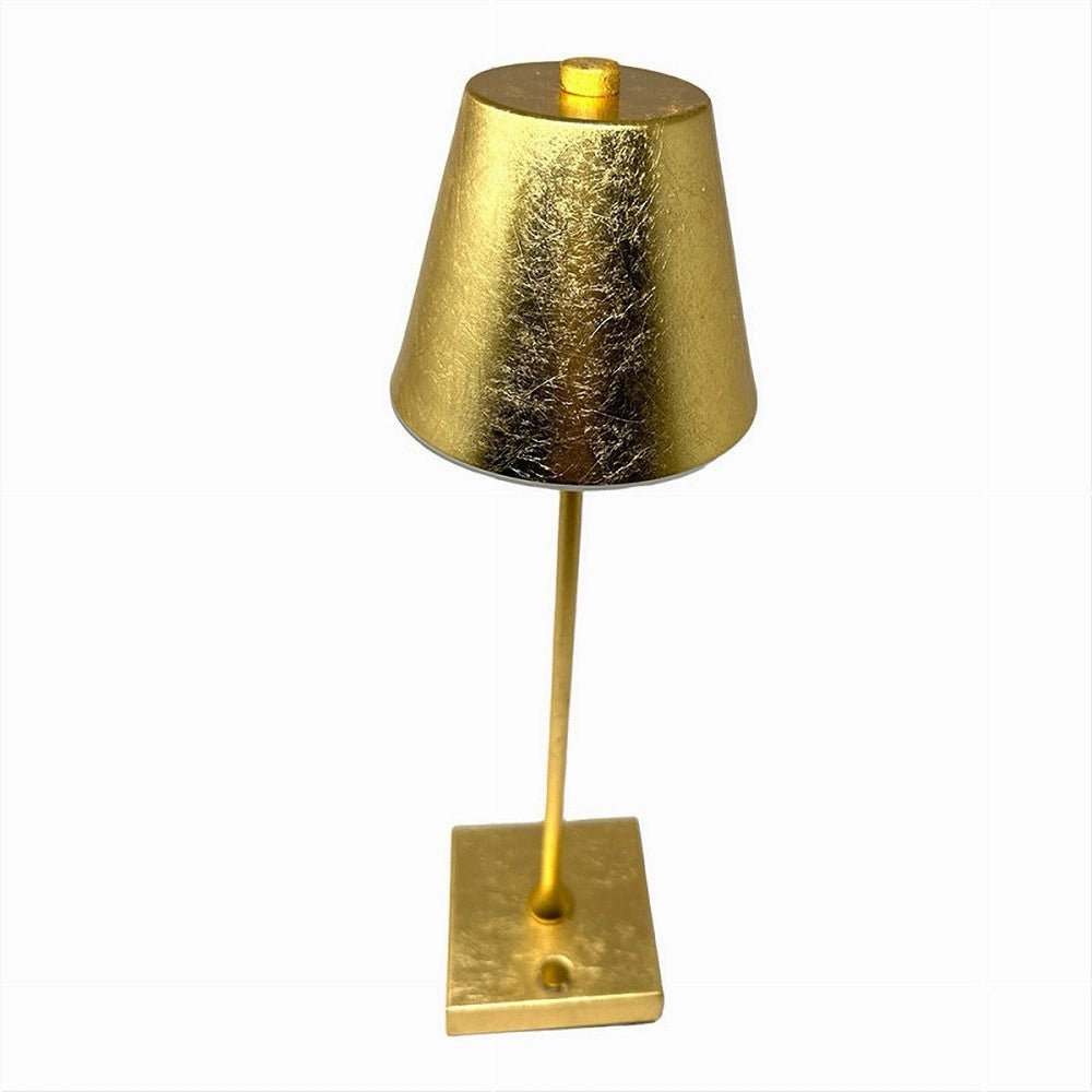 Trade Shop - Lampada Tavolo Ricaricabile Usb 10 Watt 3 Colorazione Di Luce Vari Colori D27-3c - Oro