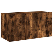 Mobile TV multimediale scaffale TV credenza mobile TV sala da pranzo soggiorno parete attrezzata per camera da letto con luci LED rovere affumicato 80 x 35 x 41 cm marrone 02_0027997