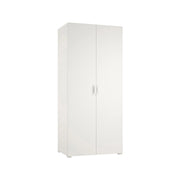 Armadio Camera da Letto Nigella, Guardaroba 2 Ante Appendiabiti Made in Italy, 52.00x180.00h cm Bianco